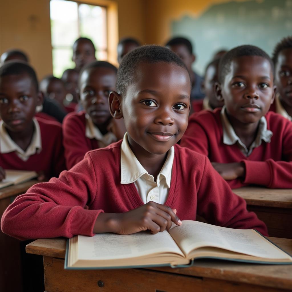 Congolese Children Attending School