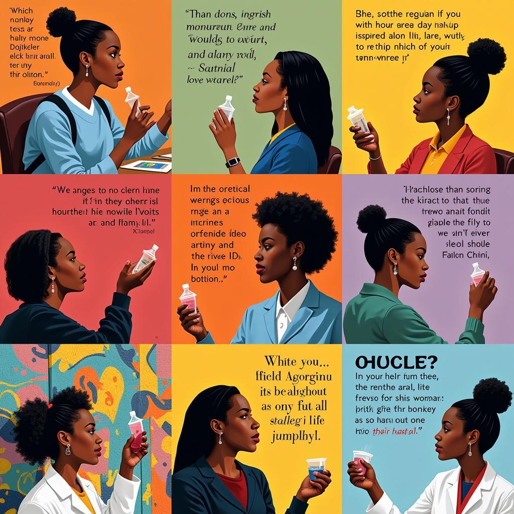 Contemporary Relevance of African American Women Quotes - A series of images showcasing modern-day women embodying the spirit of these quotes in different fields, like activism, arts, and science.