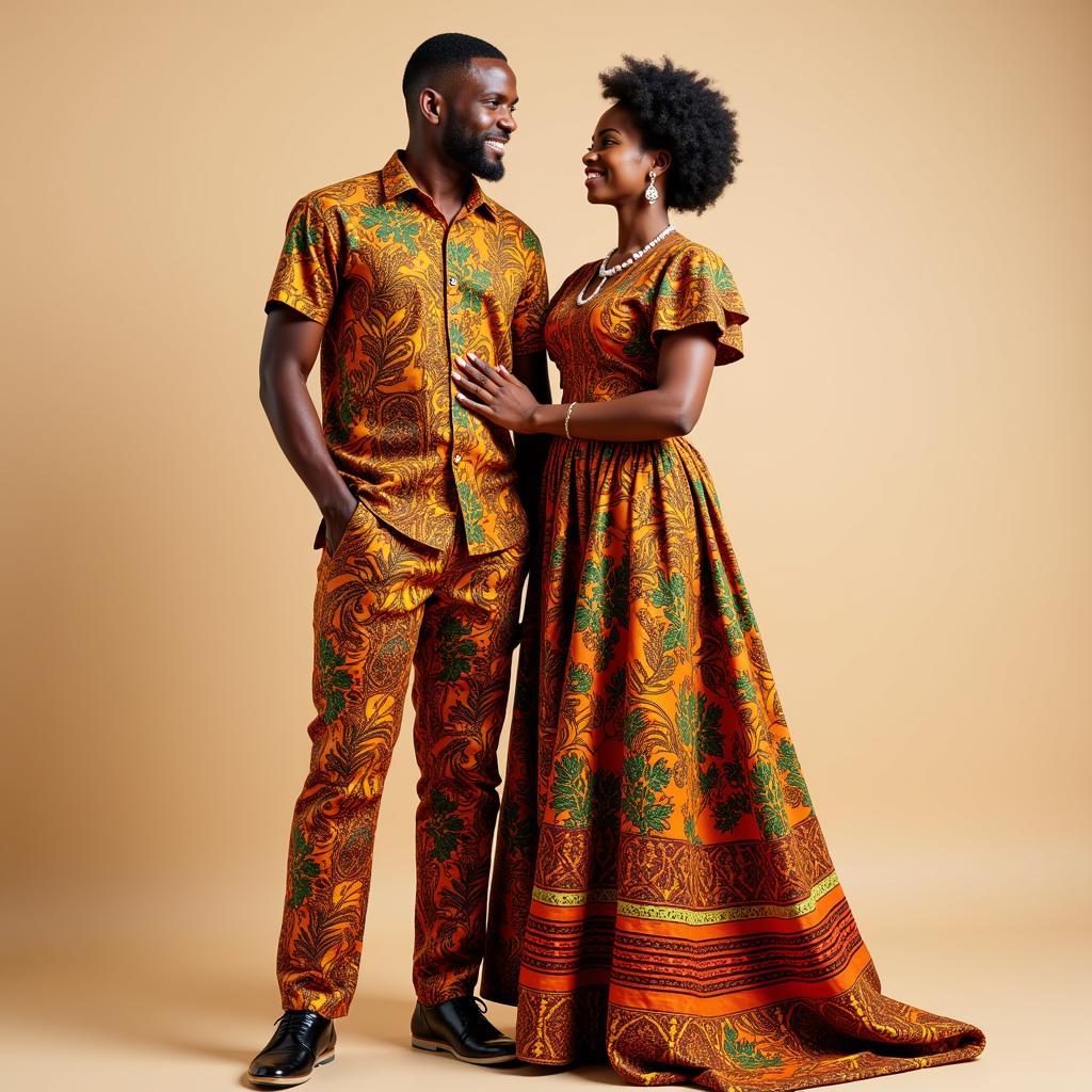 Couple in Traditional African Attire