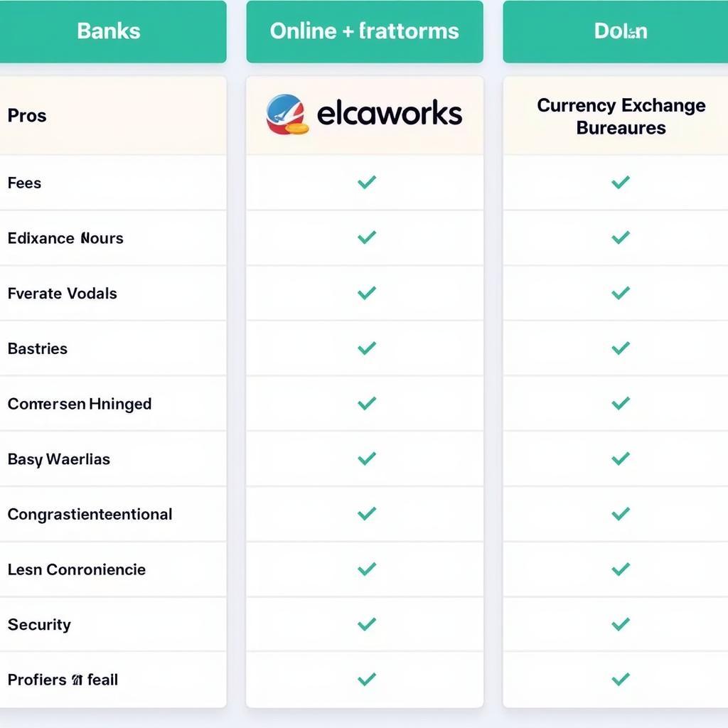 Comparing Currency Exchange Options