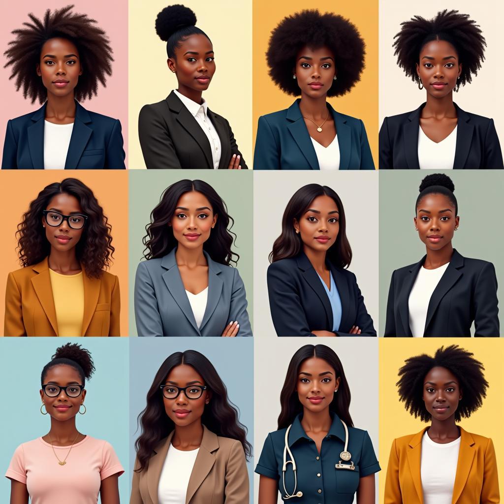 Diverse African American Women in Business Settings