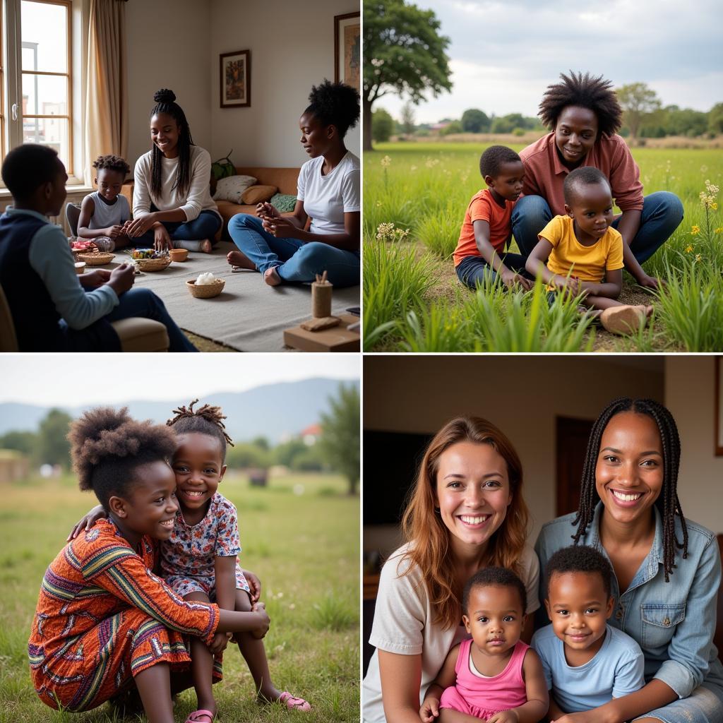 Diverse African Families in Urban and Rural Settings