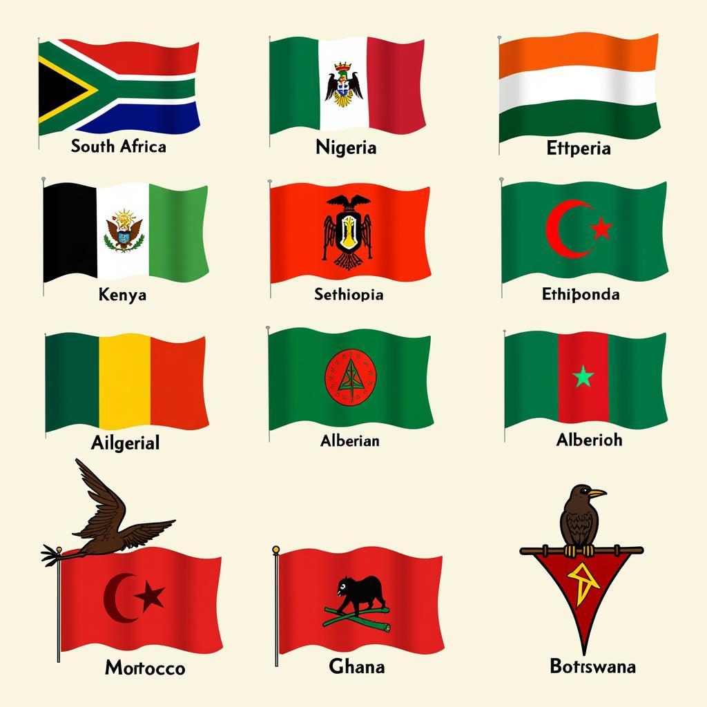 Diverse African Flags: Examples