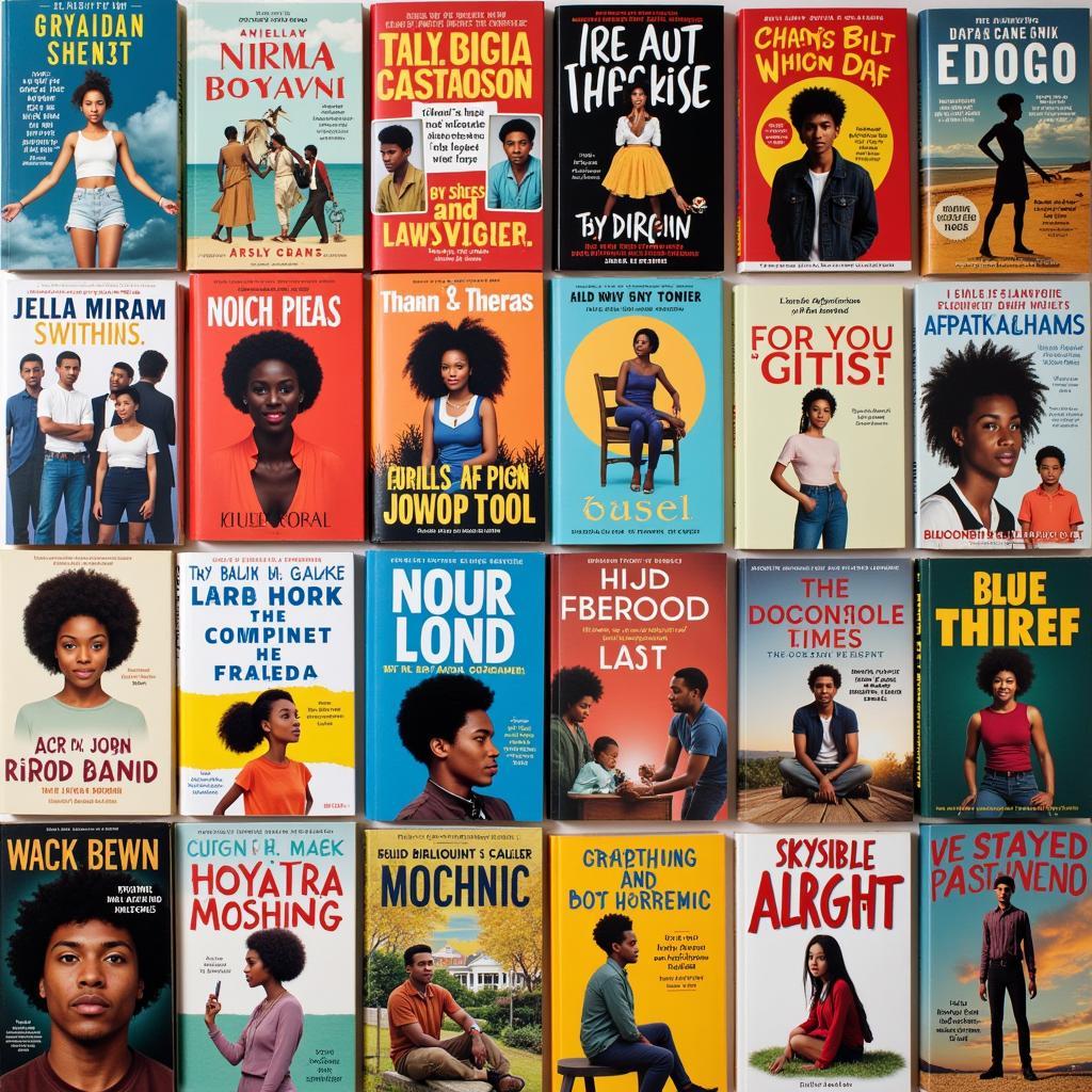 A collection of books by African American authors.