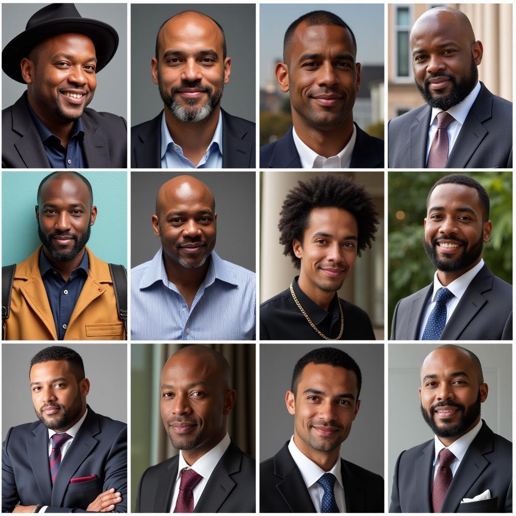 Diverse group of African American men