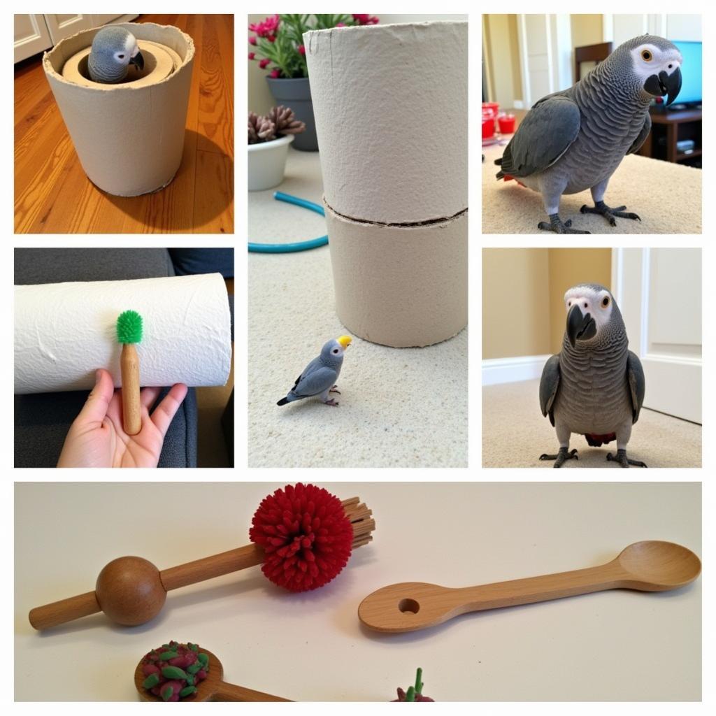 Homemade DIY Toys for African Grey Parrots