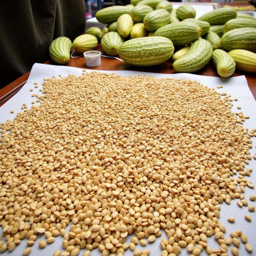 Drying African Horned Melon Seeds