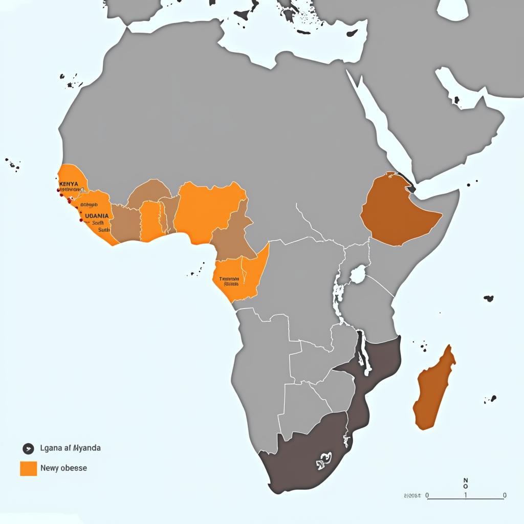 East African Time Zone Map Showing Countries