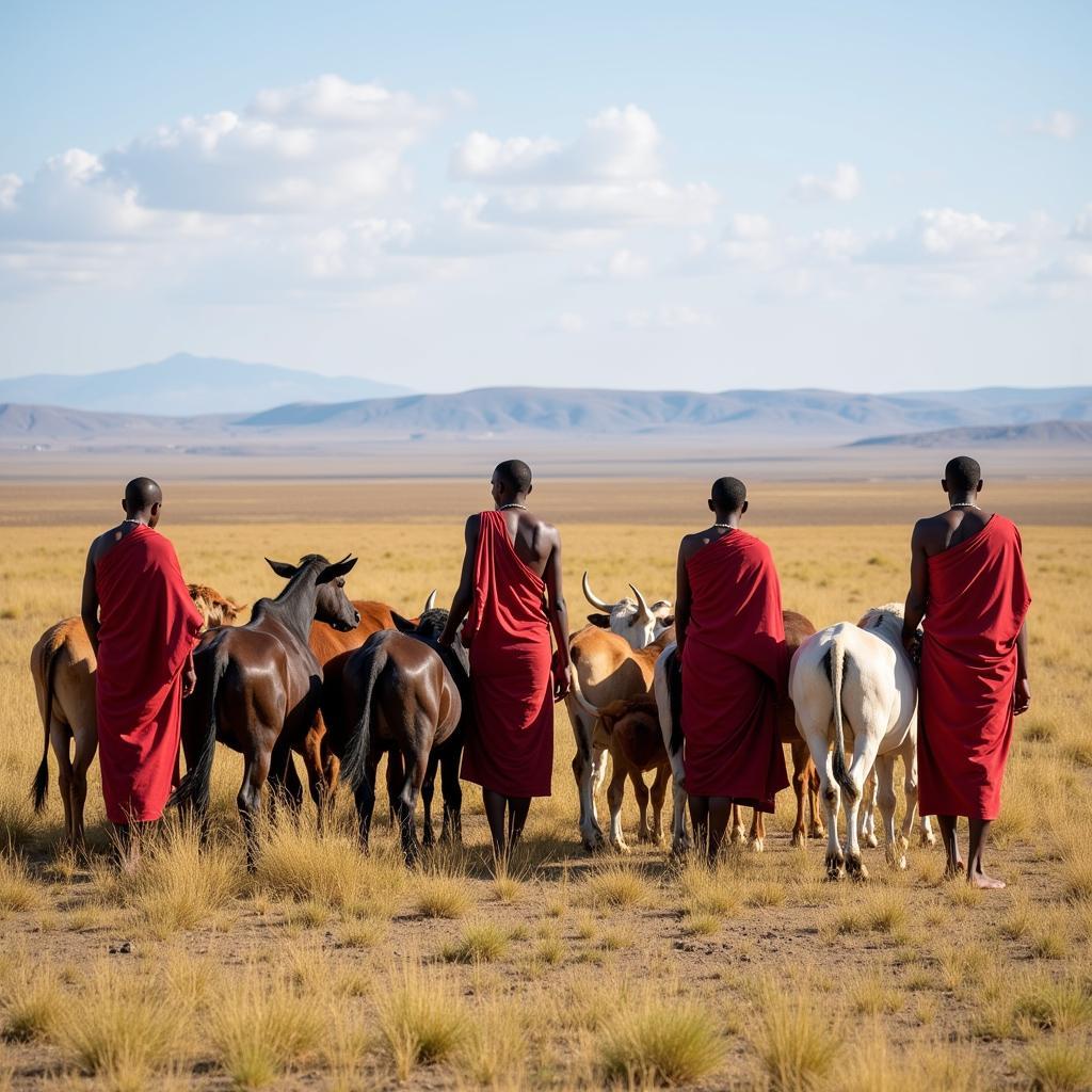 Maasai Pastoralists in East Africa