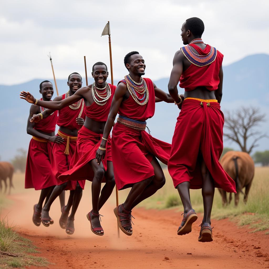 East African Maasai Warrior Dance in HD