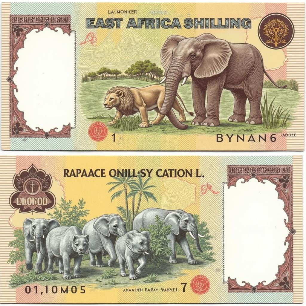 East African Shilling featuring wildlife