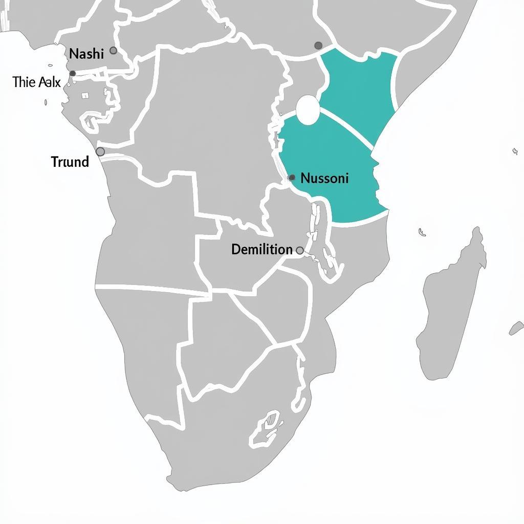 East African Time Zone Map Showing Countries