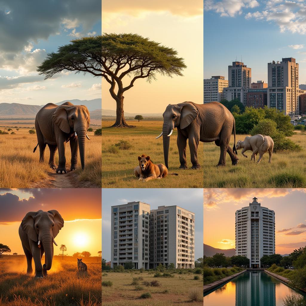 East African Wildlife and Capital Cities