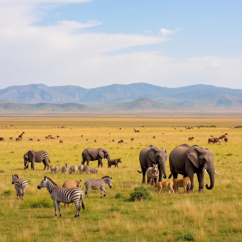 East African Wildlife Safari: A Diverse Range of Animals in Their Natural Habitat