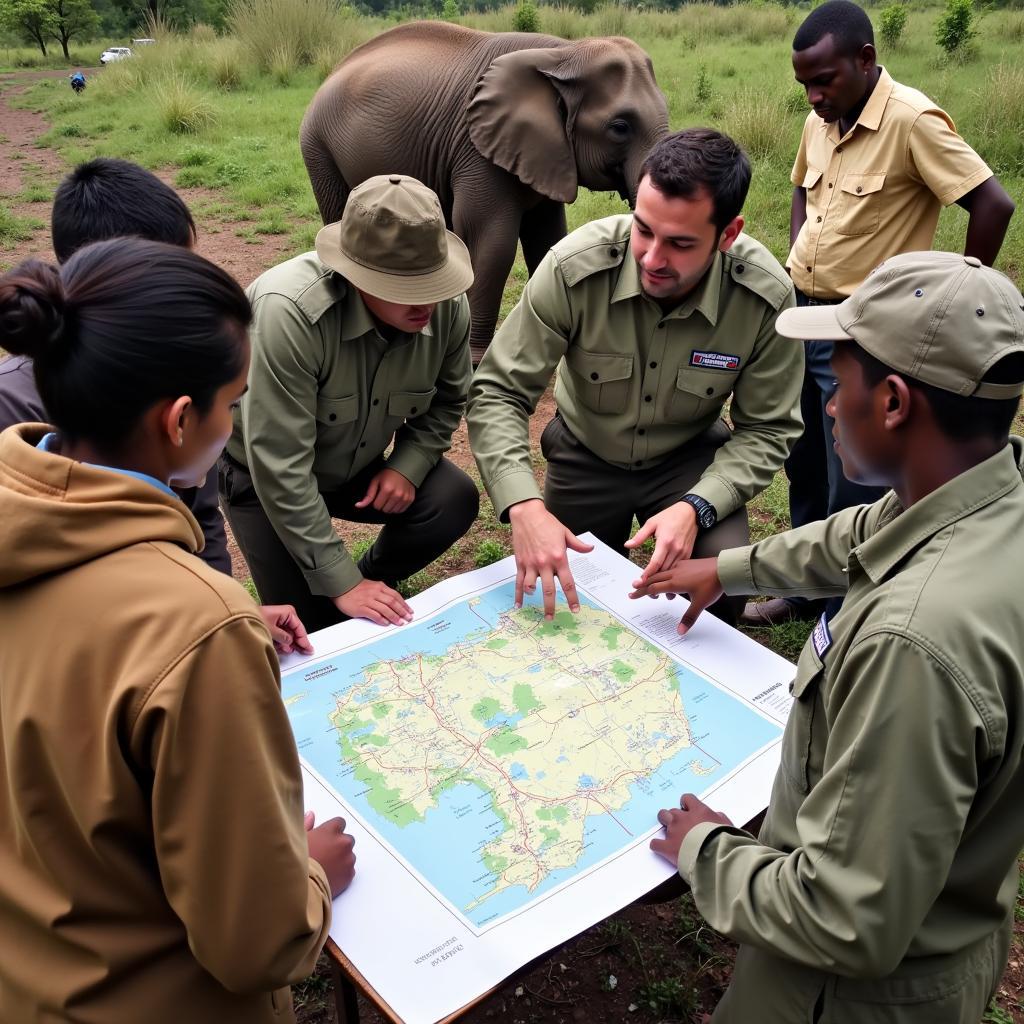 Elephant conservation efforts involving community engagement