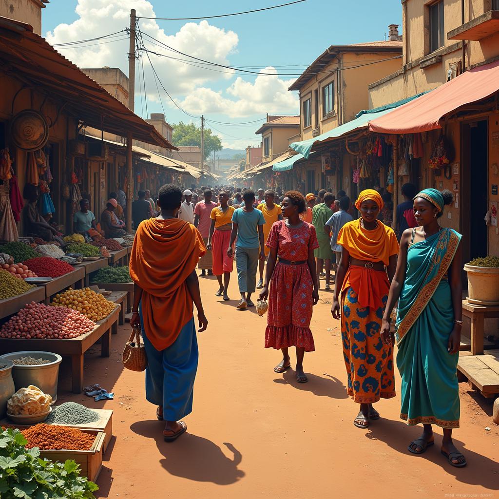 Exploring bustling African markets