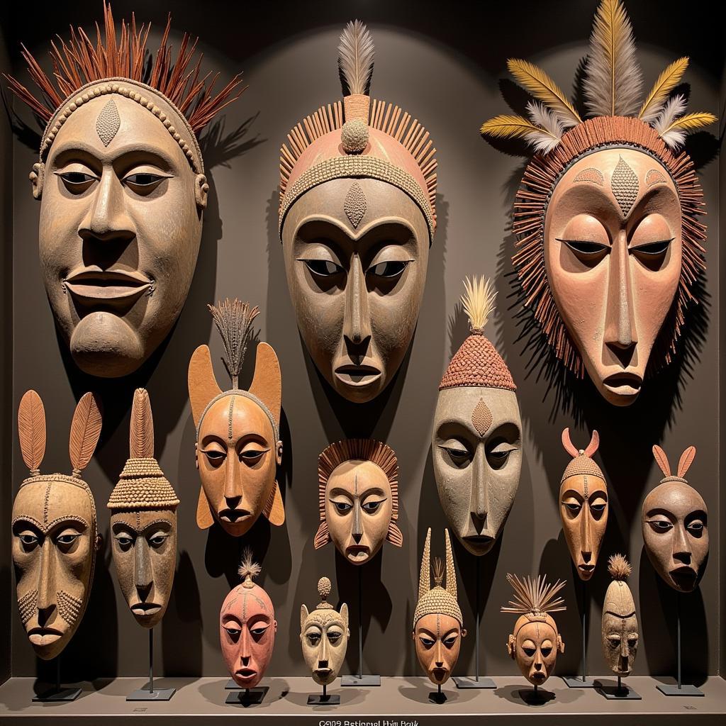 Exploring African masks in a UK gallery