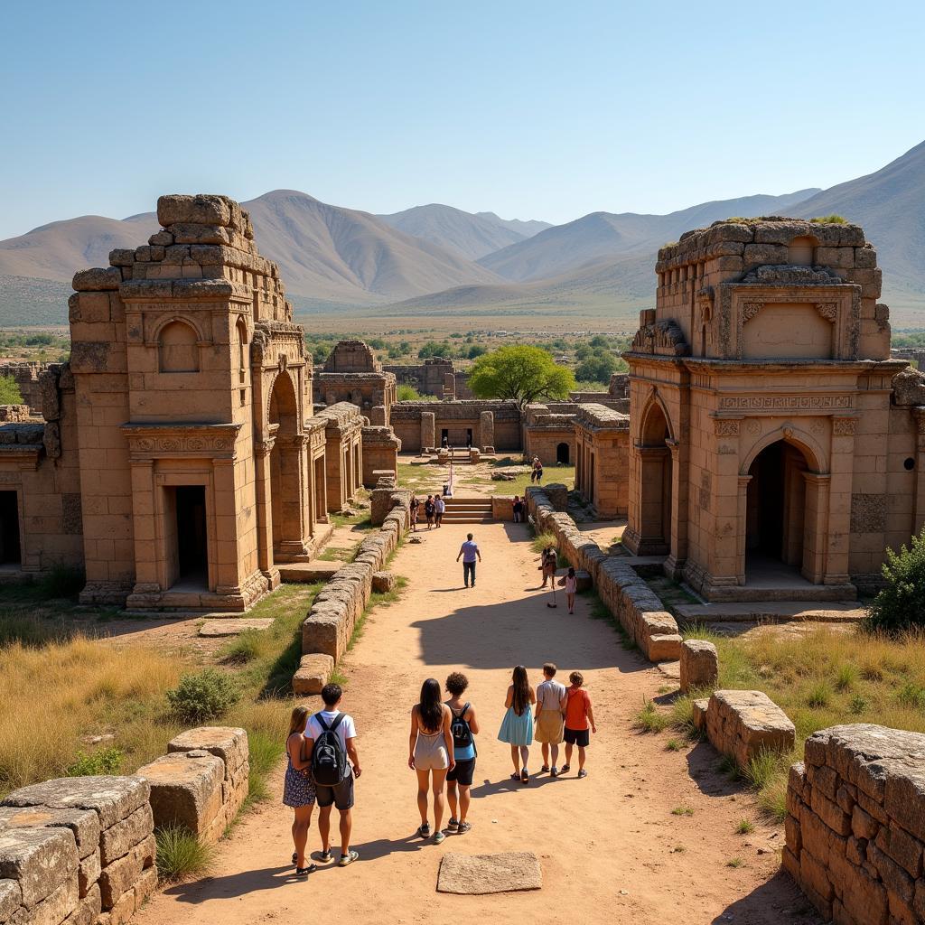 Exploring Ancient Ruins at an African Historical Site