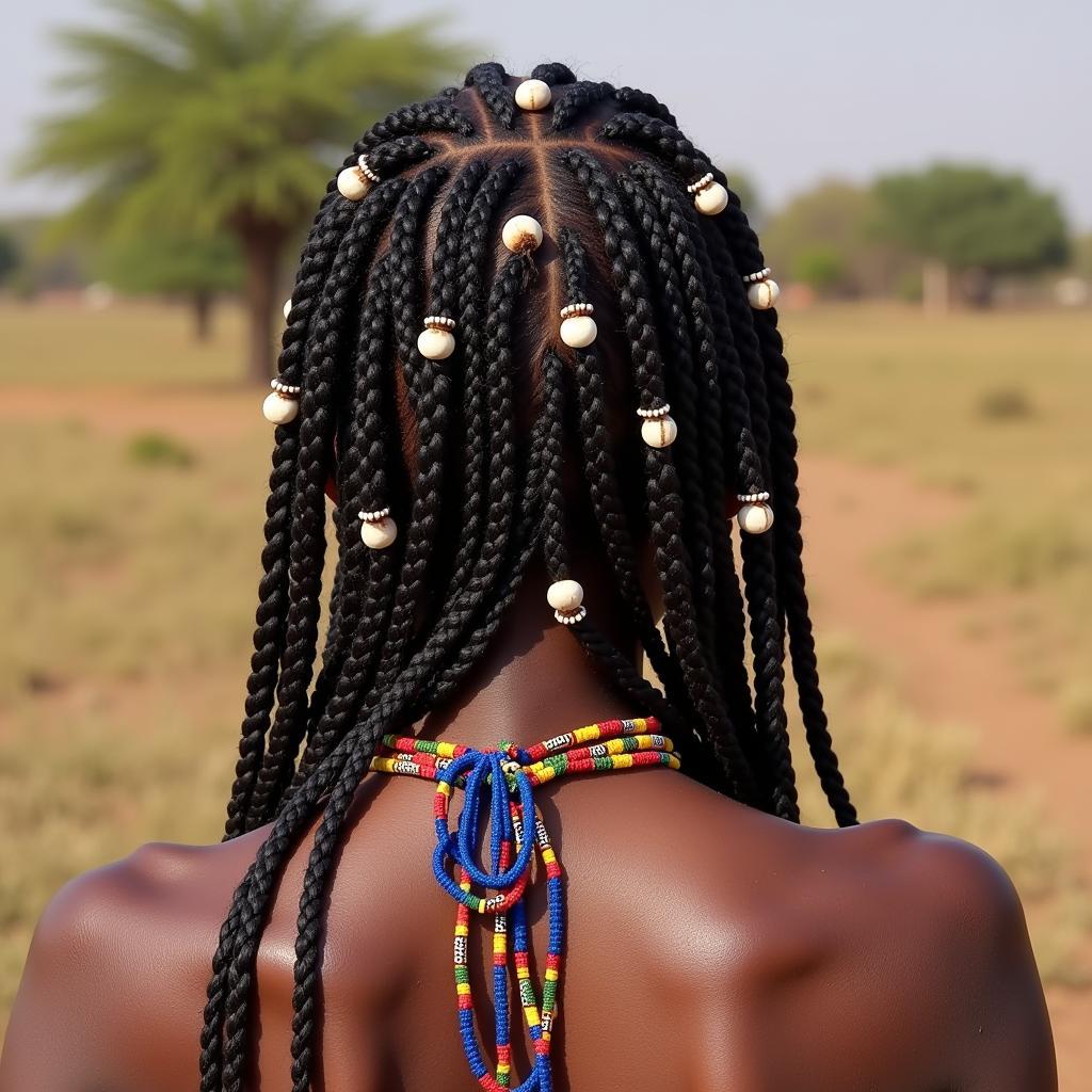 Fulani Braids Adorned with Beads - A Popular African Hairstyle in 2019