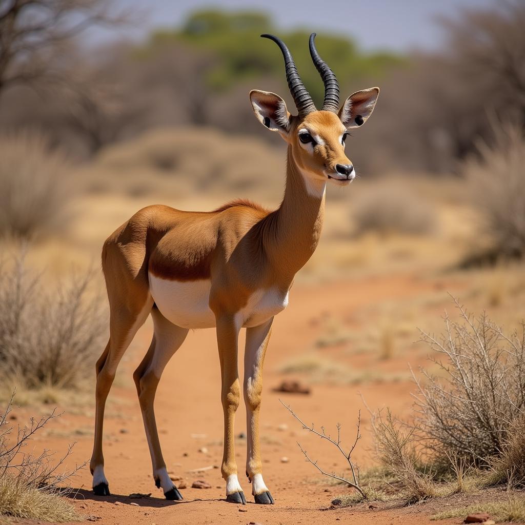 Gerenuk in its natural habitat