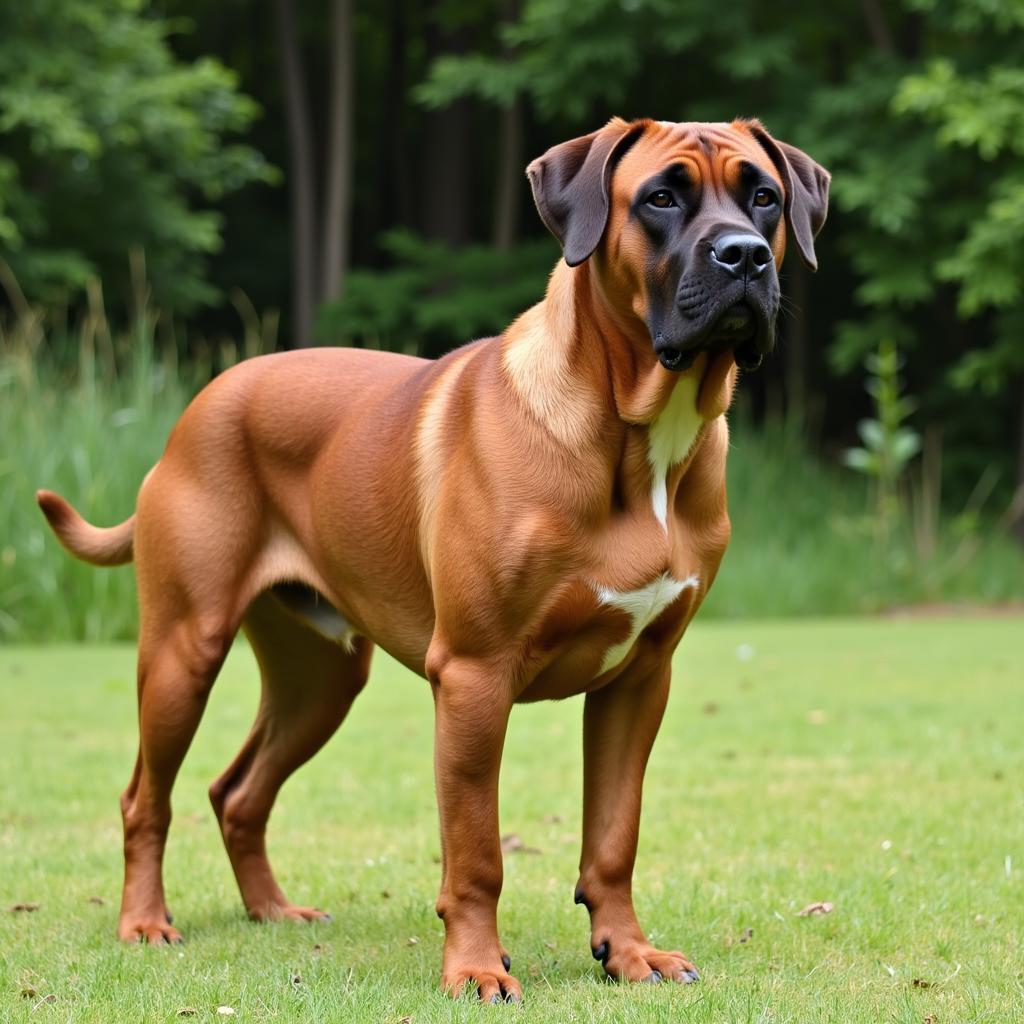 Healthy Adult Boerboel Standing Proudly