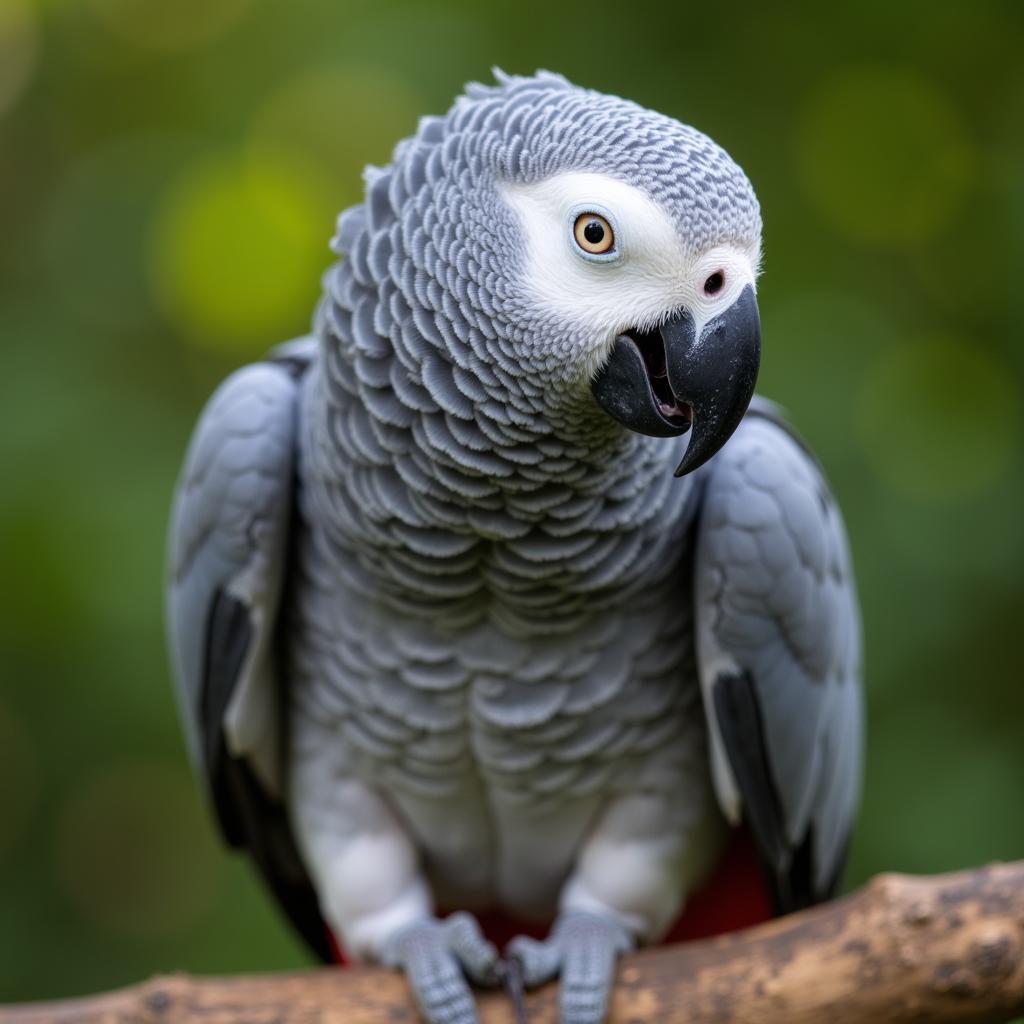 A Healthy African Gray Parrot