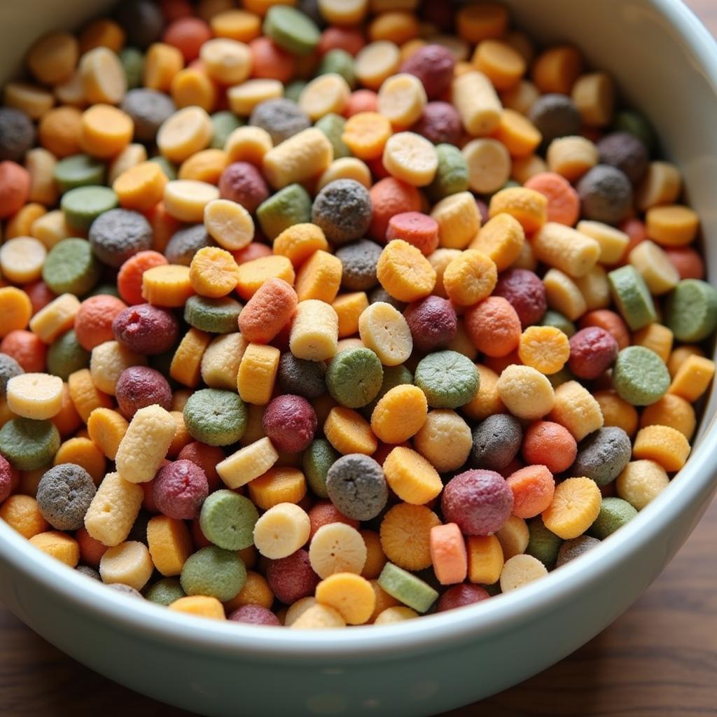 High-Quality Parrot Pellets in a Bowl