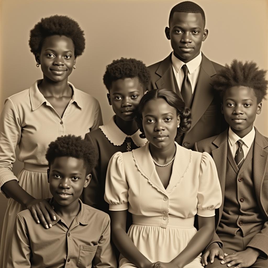 Historical Portrait of an African American Family