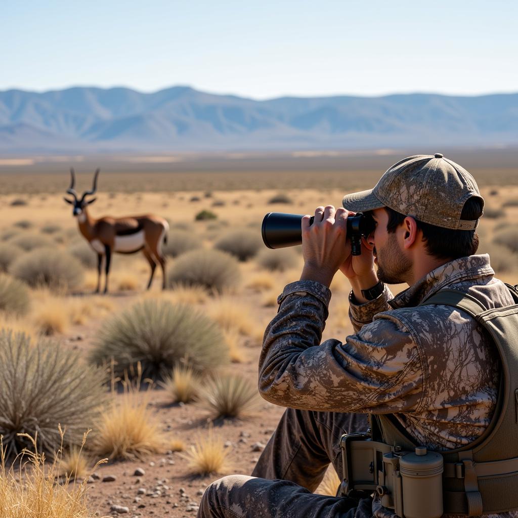 Hunter Glassing for Oryx in New Mexico