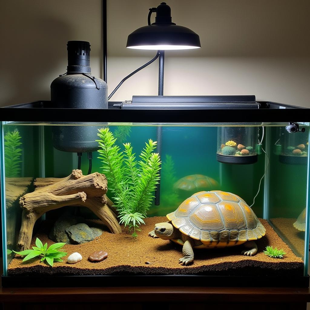 Ideal African Aquatic Sideneck Turtle Tank Setup