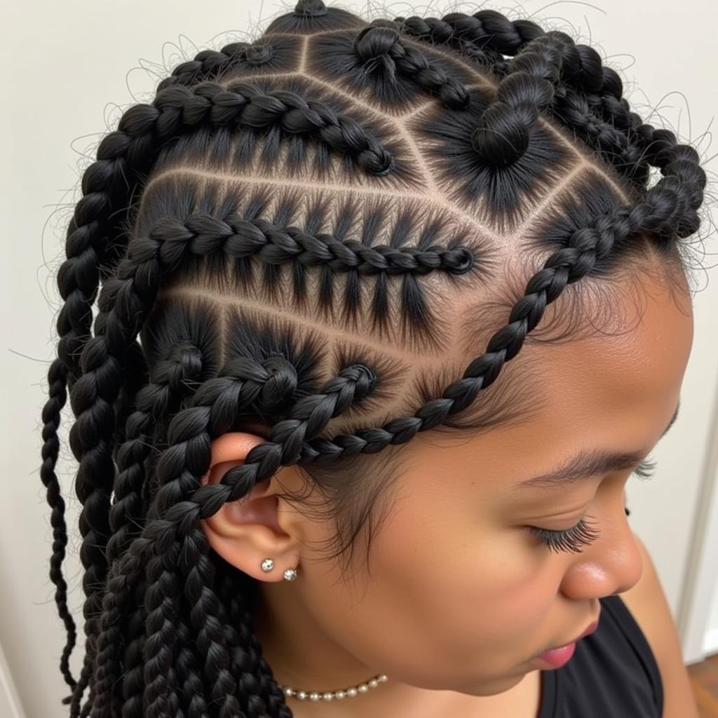 Intricate Cornrow Designs Showcasing Creativity in African Hairstyles 2019