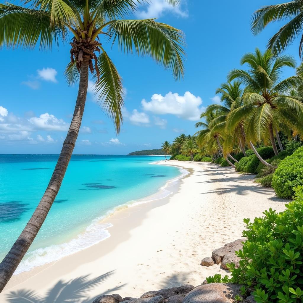 Relaxing on a Pristine African Beach in January