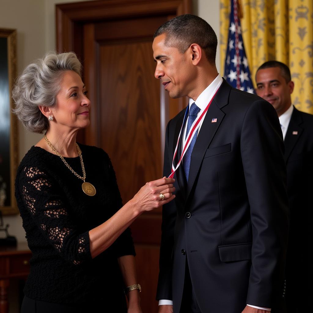 Katherine Johnson Receiving the Presidential Medal of Freedom