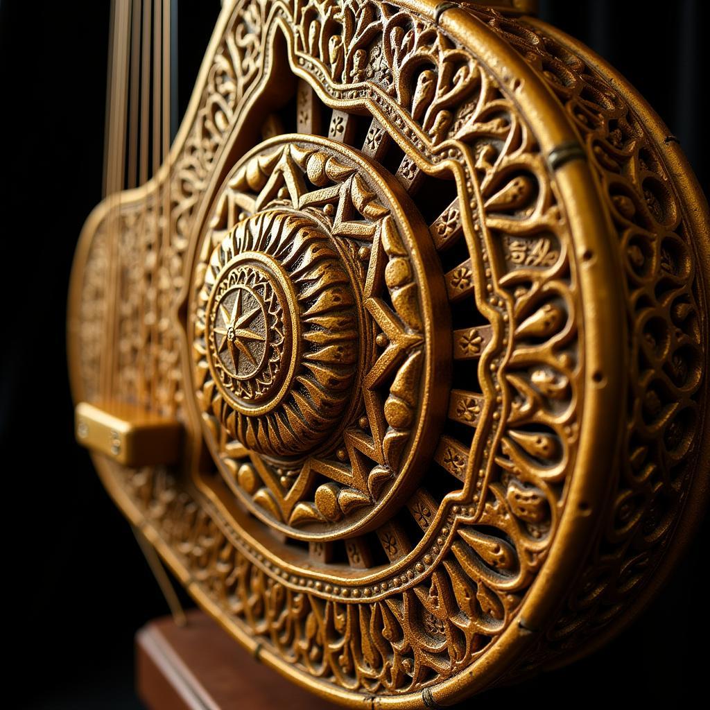 Intricate details of a kobada showing gold influence