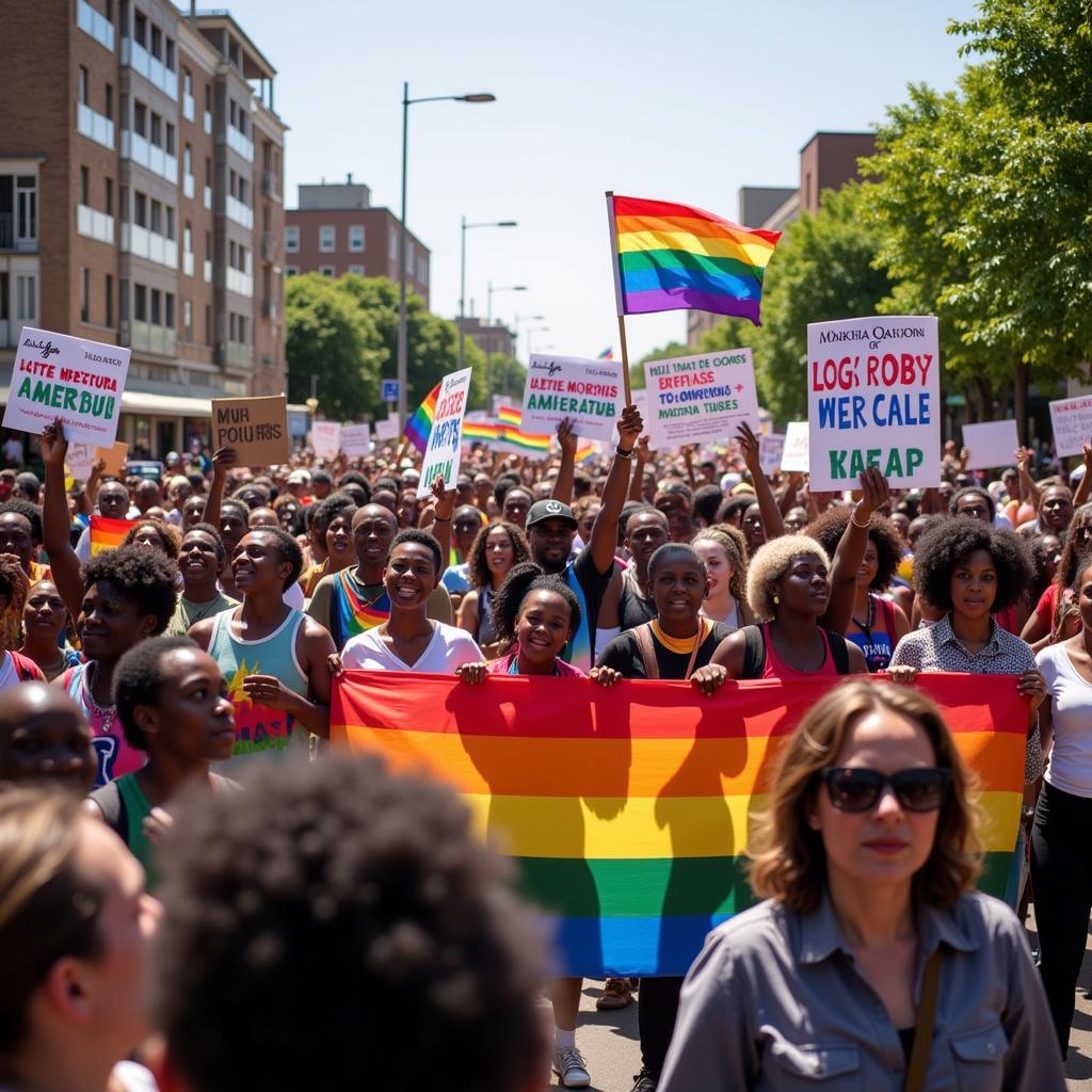 LGBTQ+ Activists Marching for Equality in Africa