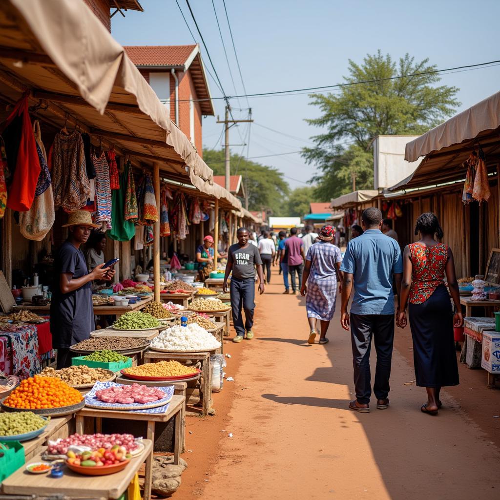 Local Market near the African Development Bank Summit 2017