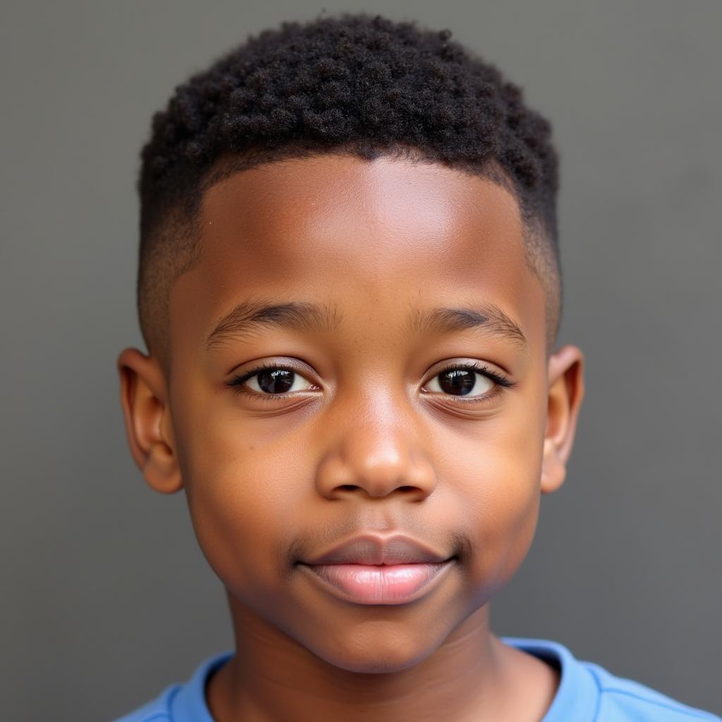 Low Fade Haircut for African American Boy in 2015