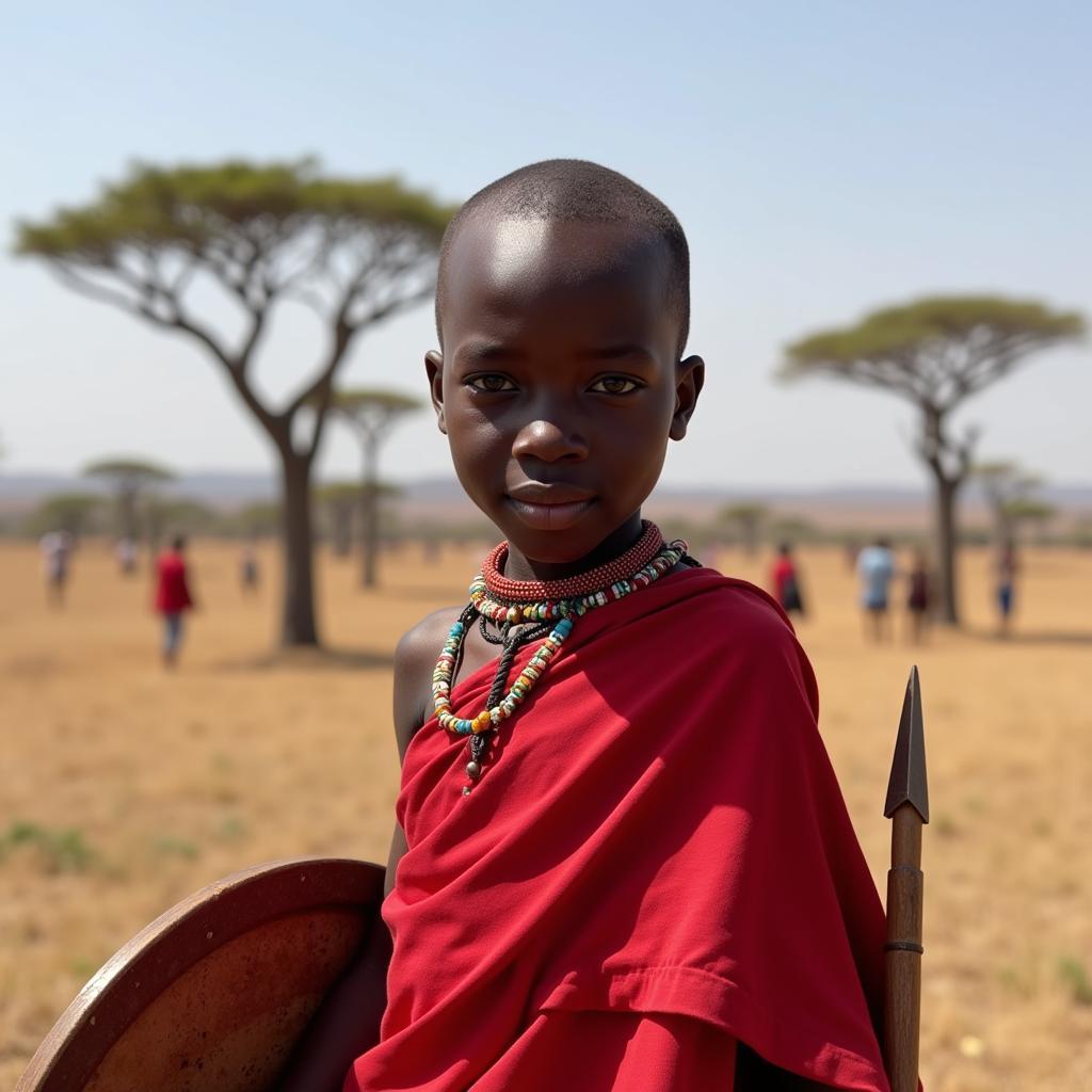 Maasai Warrior Costume for Boy