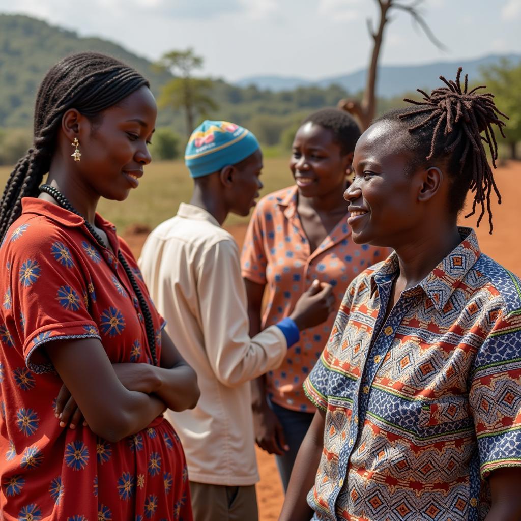 People conversing in Makhuwa in Mozambique and Tanzania.