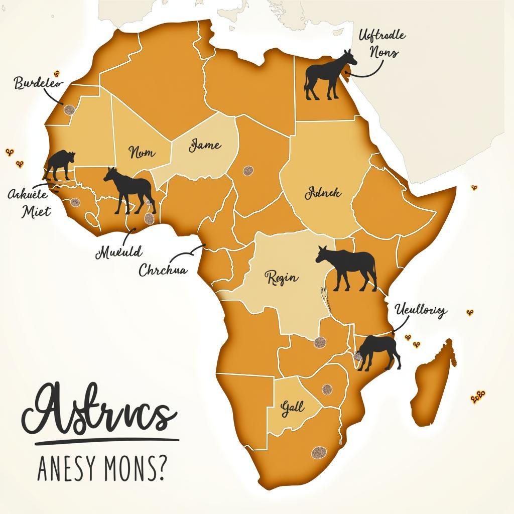 Map of Africa with Names