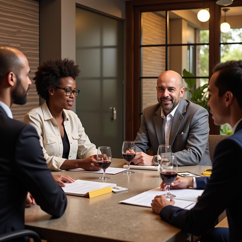 Meeting with African Granite Buyers to Close a Business Deal