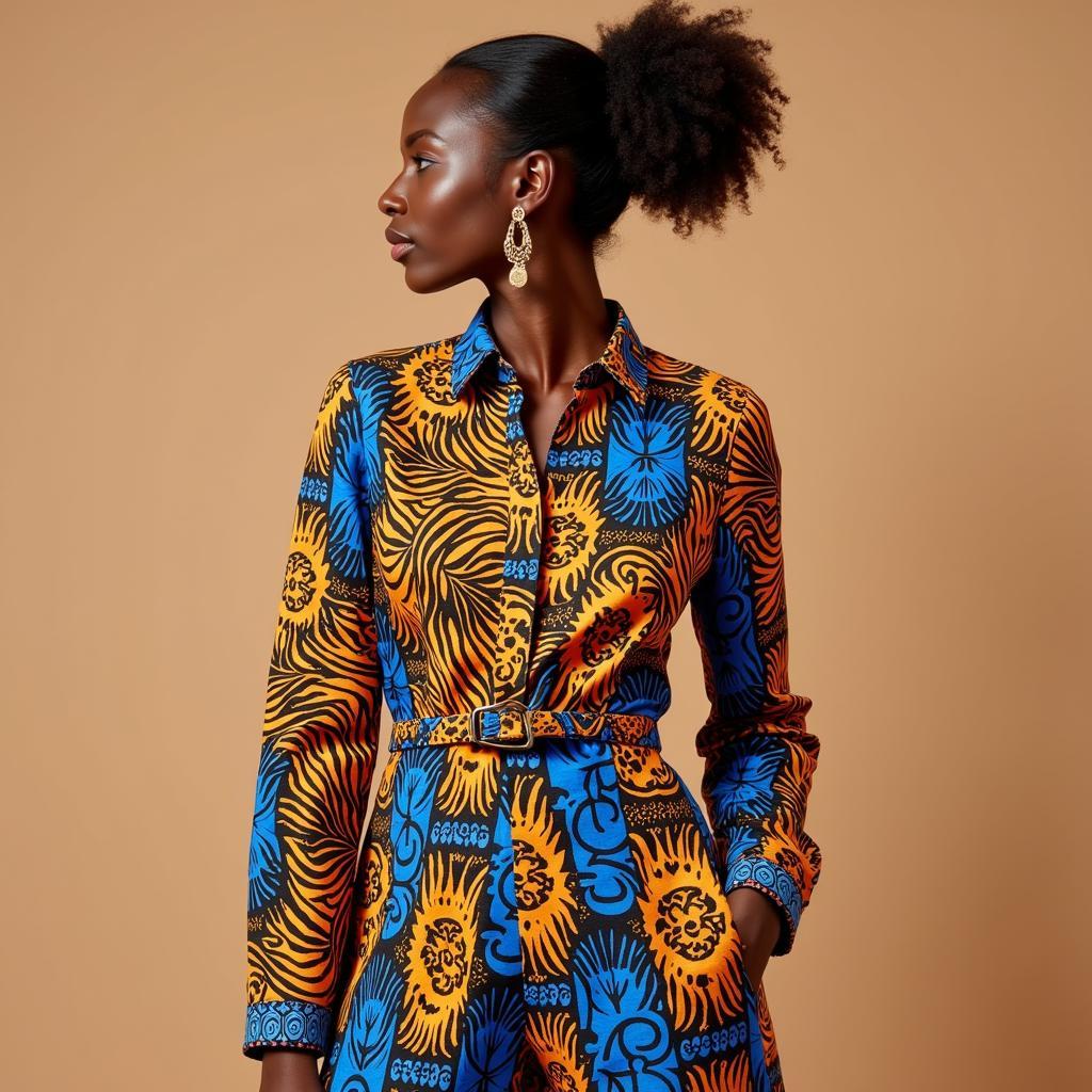 Modern African Block Print Fashion Design