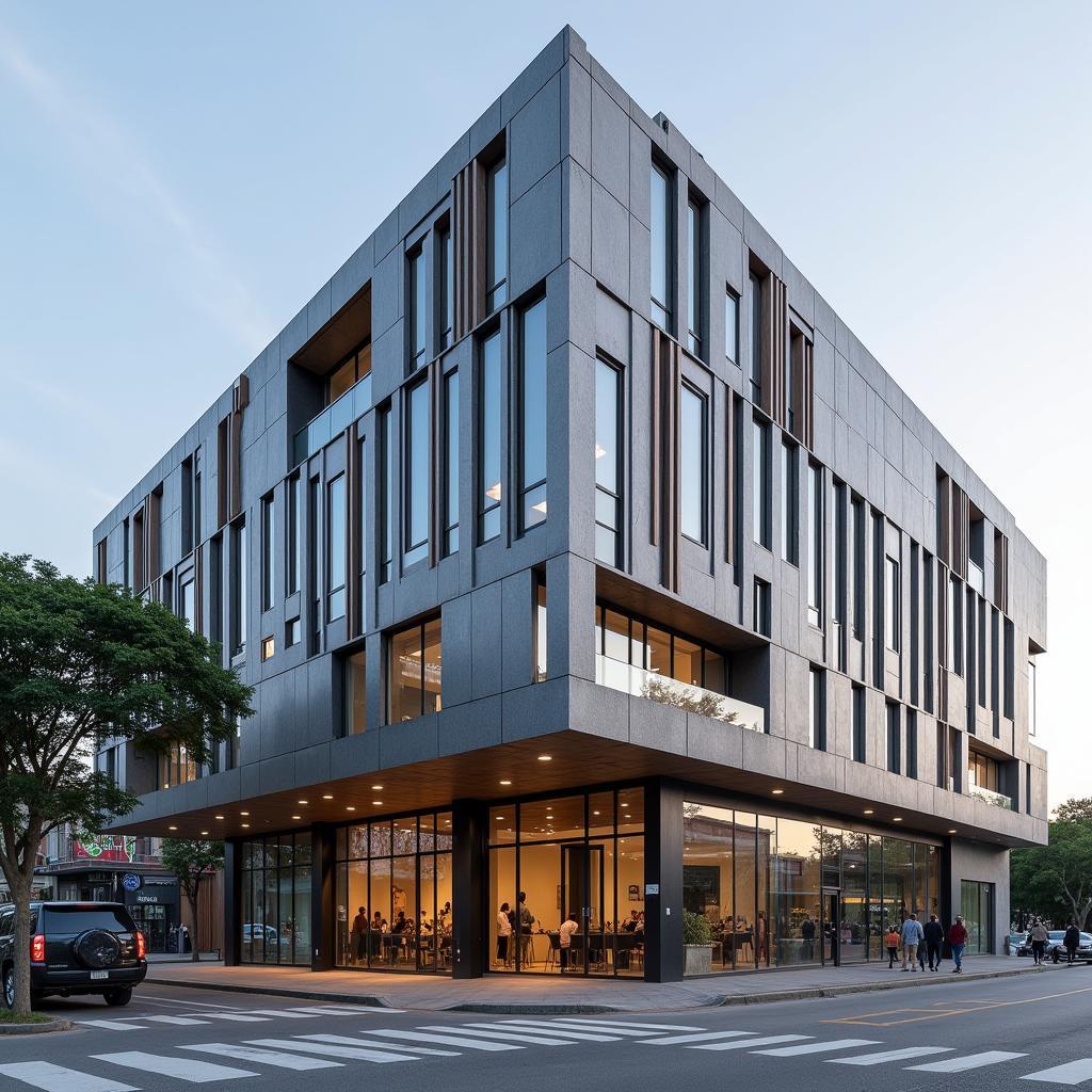 Modern African Building with a Granite Facade