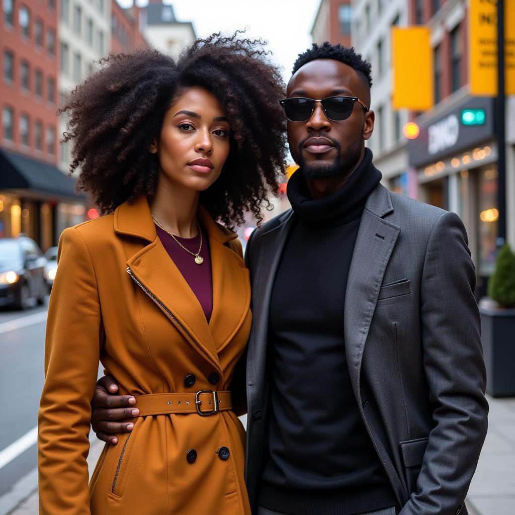 Modern African Couple in Urban Setting