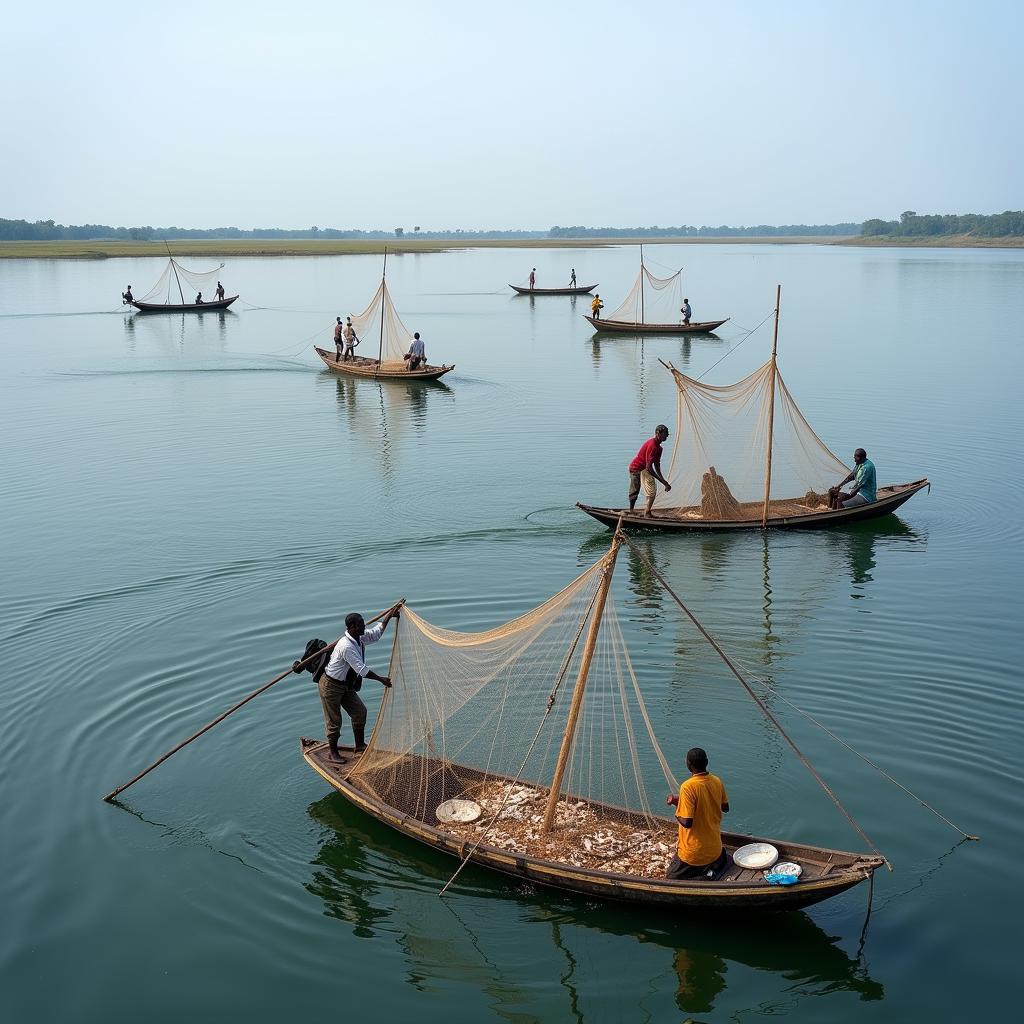 Modern Fishing Techniques in Africa: Nets and Boats