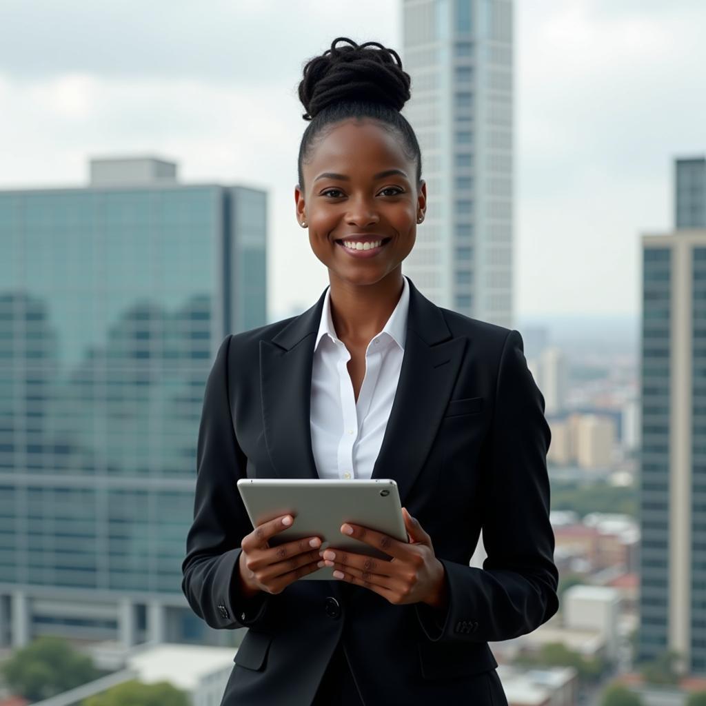 Modern African Woman in Business Attire