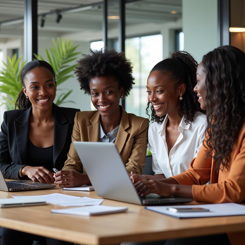 Modern African Women in Business Meeting