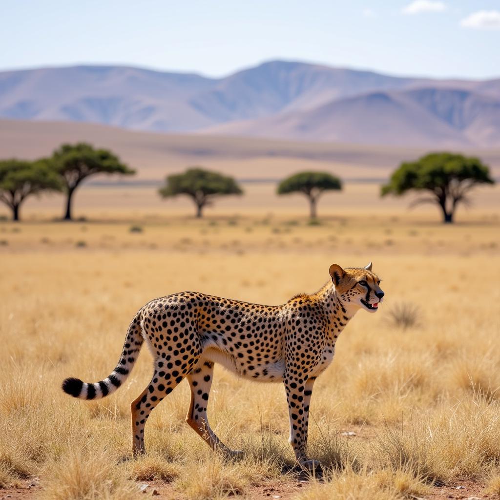 Namibian Cheetah on the Plains