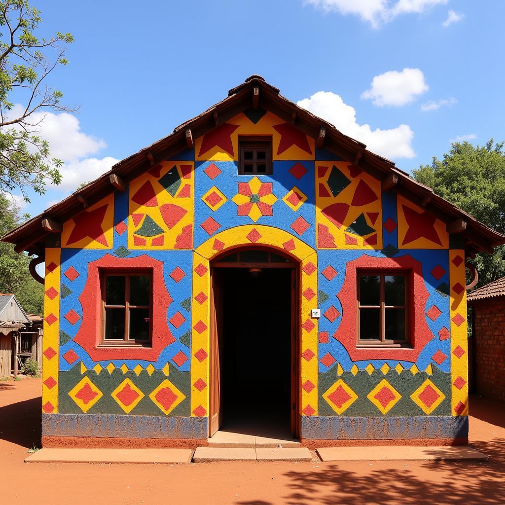 Ndebele House Painting