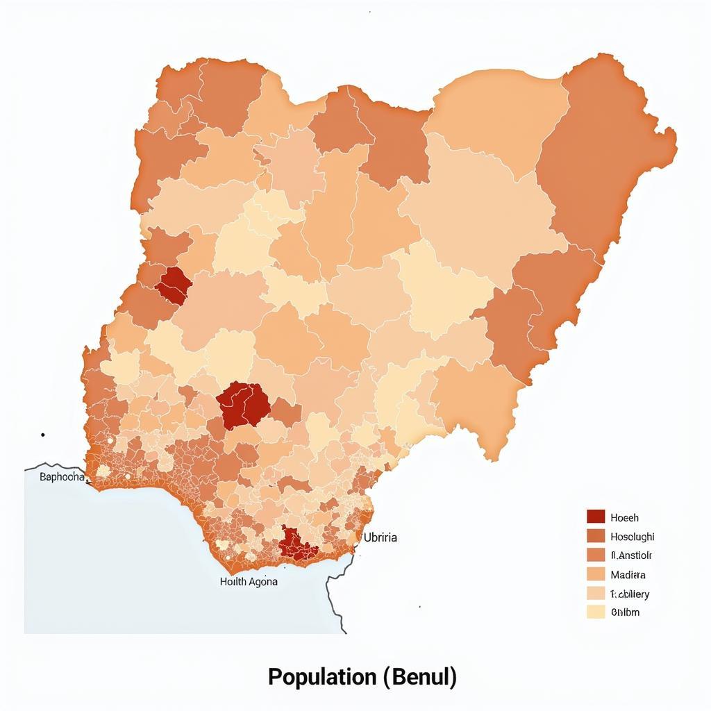 Nigeria Population Density Map